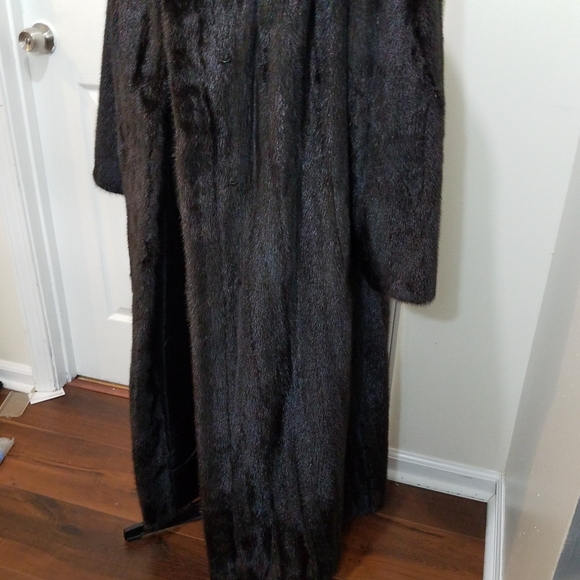 Vintage 1960s mob wife DASCO chocolate Mink fur coat L/XL - Picture 12 of 16